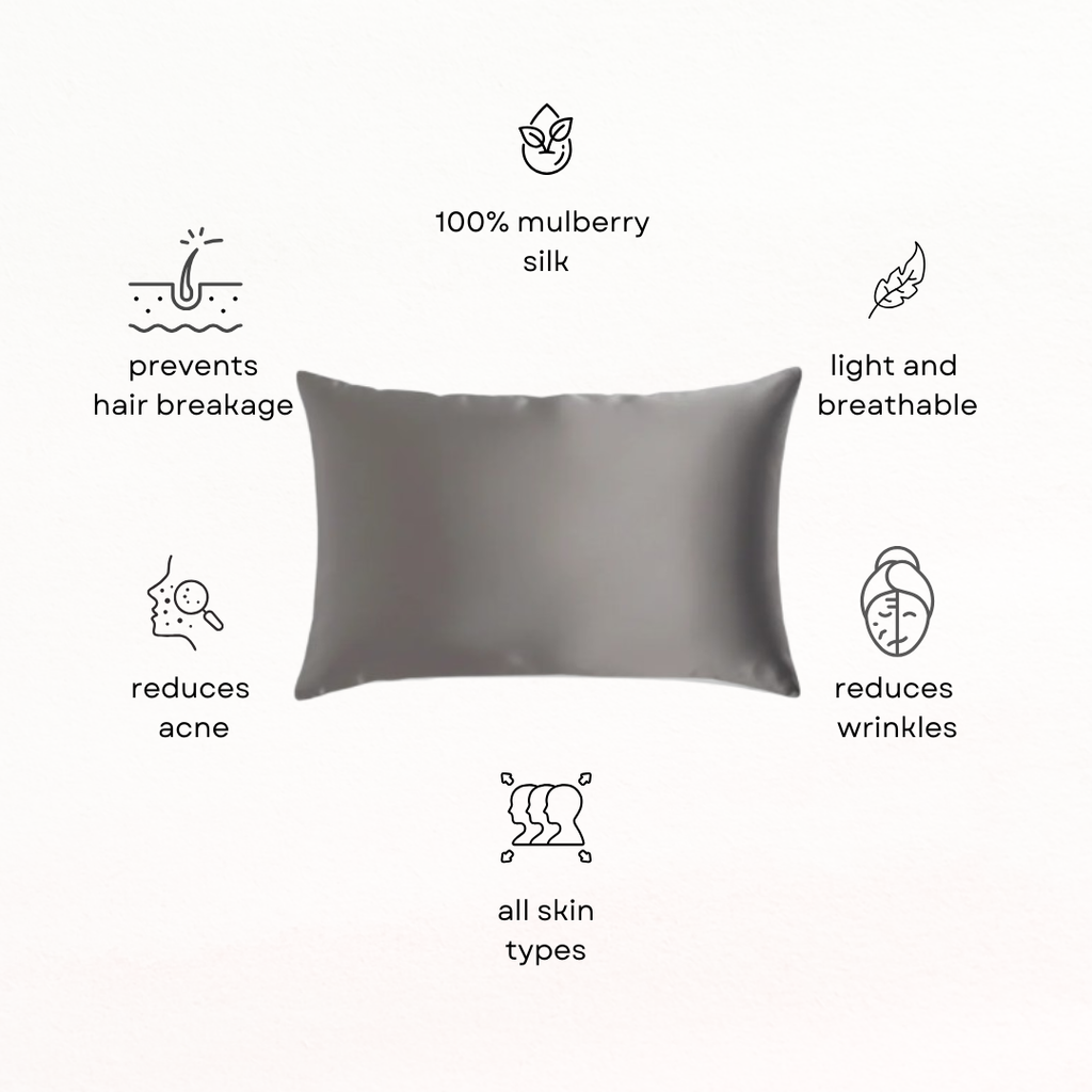 LUNÁ Premium Pillow Case - Stone Grey