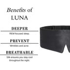 LUNÁ Premium Sleep Mask - Charcoal Black