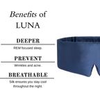 LUNÁ Premium Sleep Mask - Ocean Blue