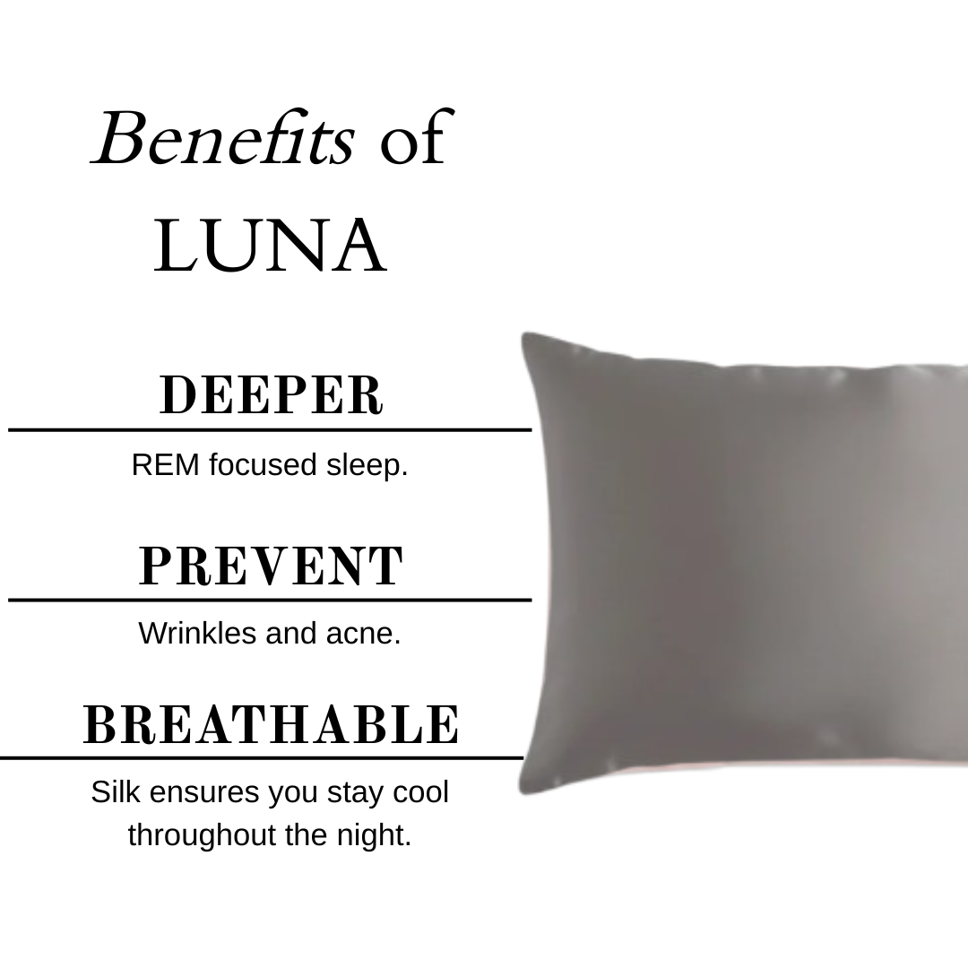 LUNÁ Premium Pillow Case - Stone Grey
